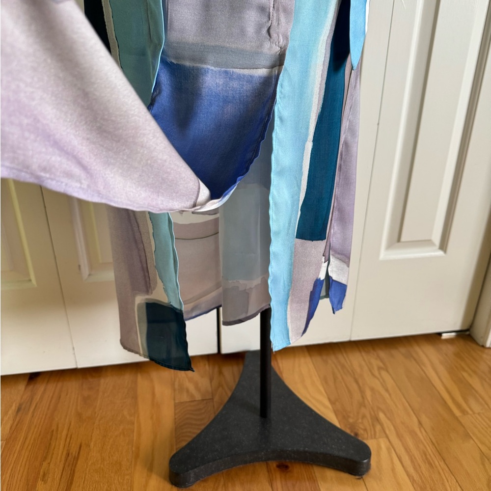TRUCCO Multicolor Silk Pencil Skirt 6 EUC - Picture 4 of 7